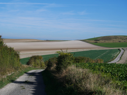 Remontée depuis Sombre ; vue vers le Blanc-Nez