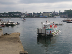 Sainte-Marine, à l'arrivée du bac ; vue vers Bénodet