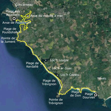 Etape de Concarneau à la Forêt Fouesnant